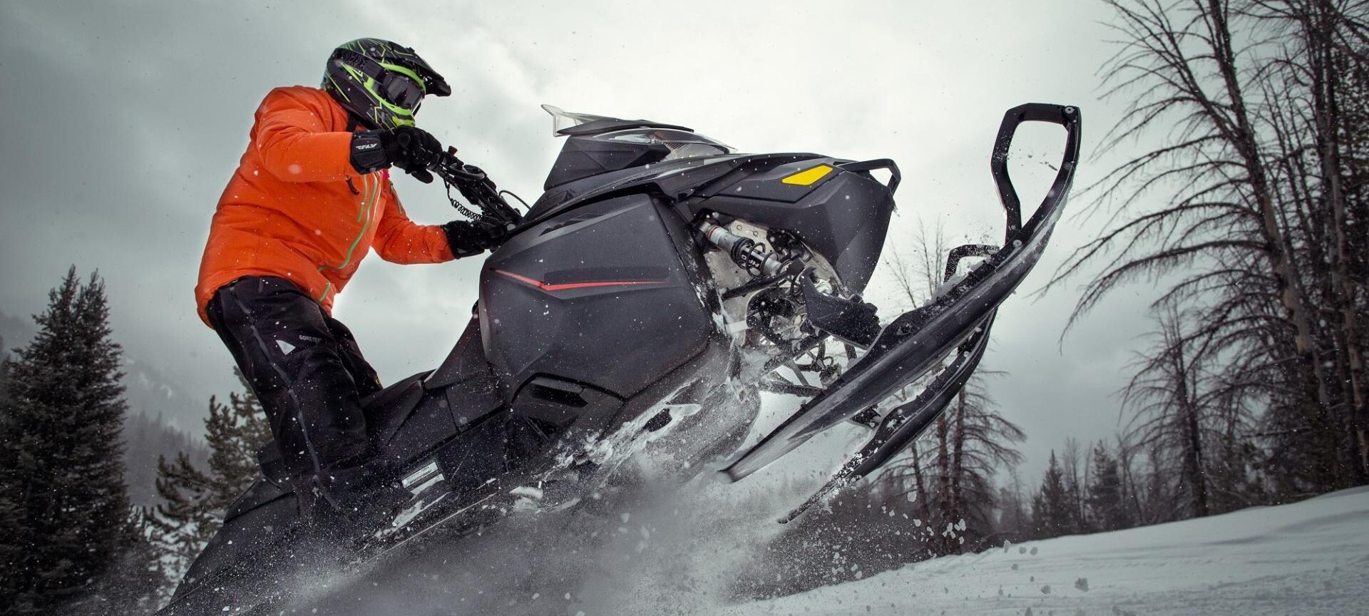 Person on snowmobile